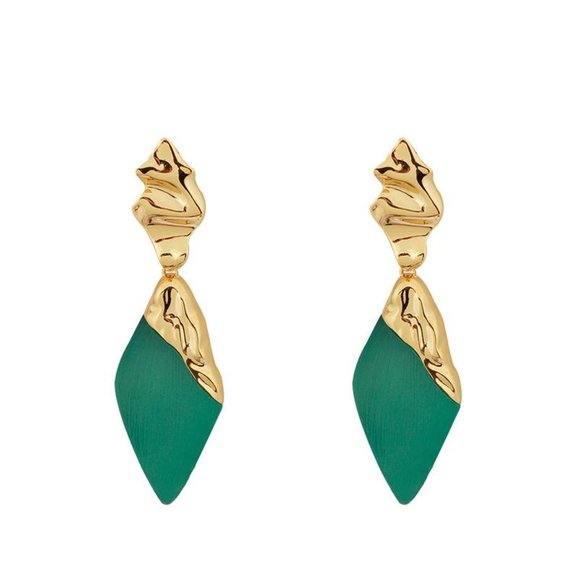 Alexis Bittar Luxury Crumpled Lucite Drop Earrings - Picture 1 of 8